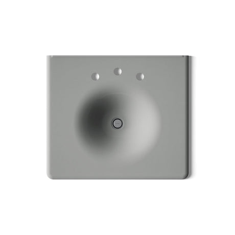 Iron/Impressions® 25" Enameled cast iron vanity top with integrated round sink