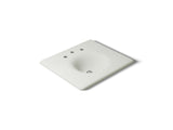 Iron/Impressions® 25" Enameled cast iron vanity top with integrated round sink