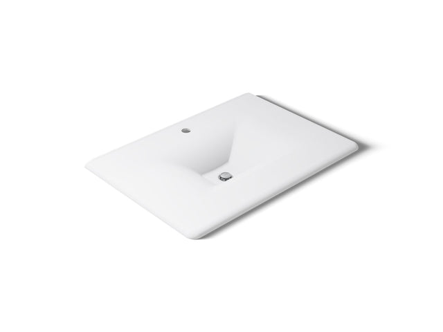 Iron/Impressions® 31" Enameled cast iron vanity top with integrated rectangular sink