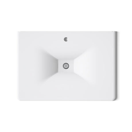 Iron/Impressions® 31" Enameled cast iron vanity top with integrated rectangular sink