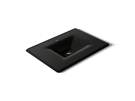 Iron/Impressions® 31" Enameled cast iron vanity top with integrated rectangular sink