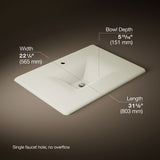 Iron/Impressions® 31" Enameled cast iron vanity top with integrated rectangular sink