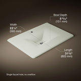 Iron/Impressions® 31" Enameled cast iron vanity top with integrated rectangular sink