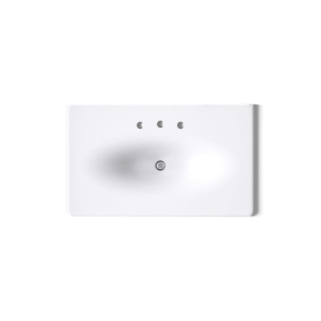 Iron/Impressions® 37" Enameled cast iron vanity top with integrated oval sink