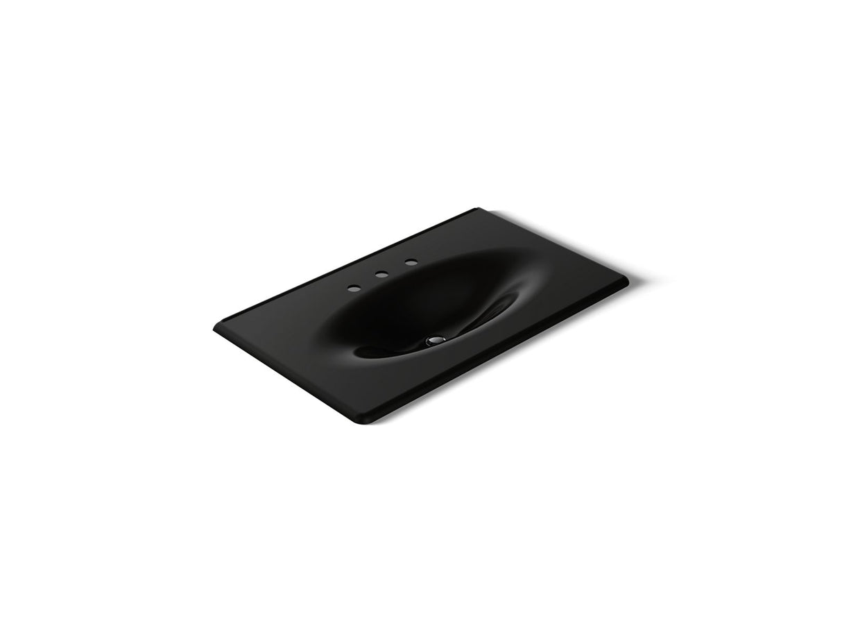 Iron/Impressions® 37" Enameled cast iron vanity top with integrated oval sink