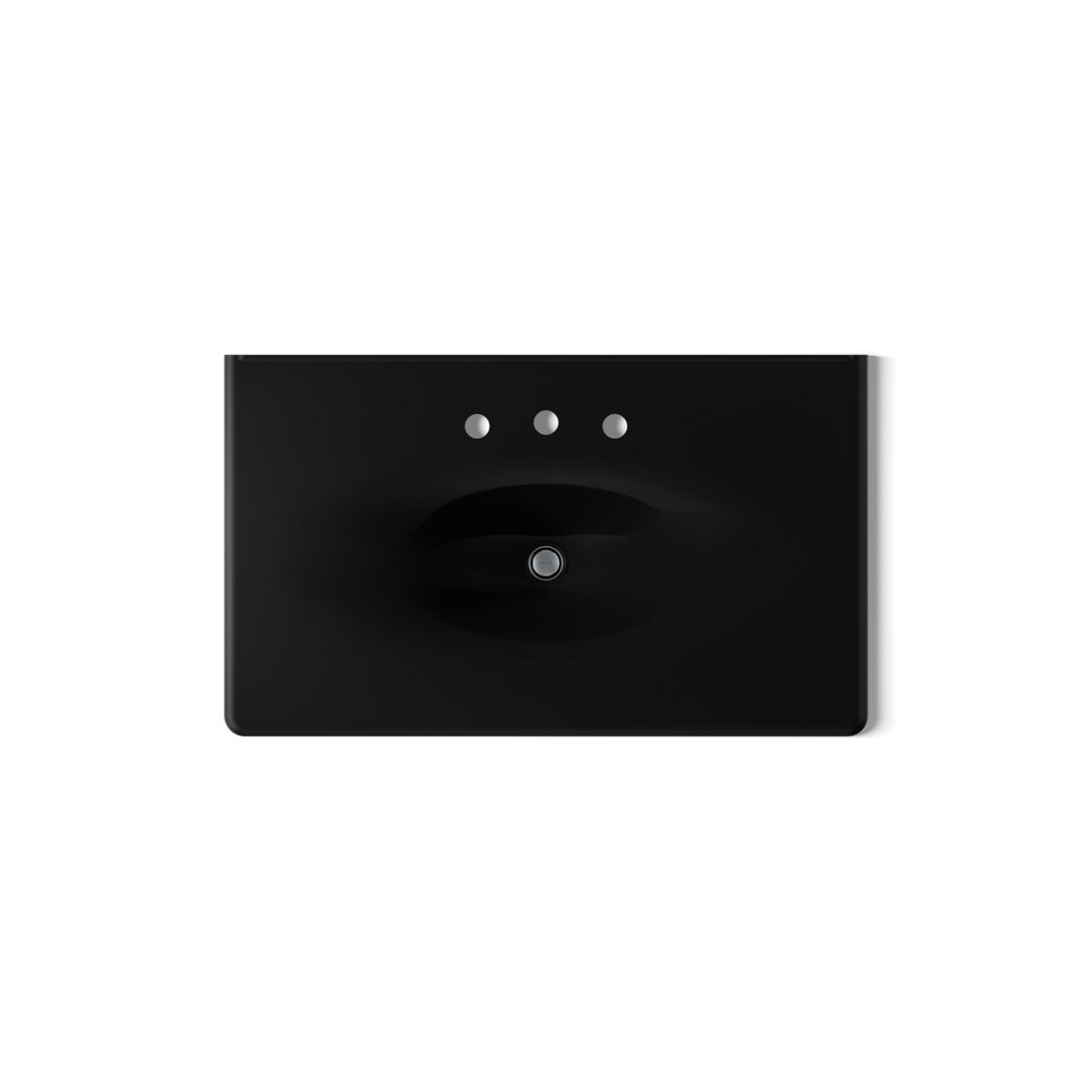 Iron/Impressions® 37" Enameled cast iron vanity top with integrated oval sink