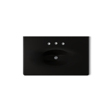 Iron/Impressions® 37" Enameled cast iron vanity top with integrated oval sink