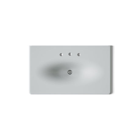 Iron/Impressions® 37" Enameled cast iron vanity top with integrated oval sink