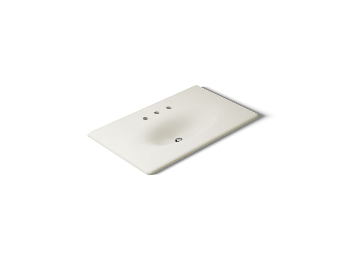 Iron/Impressions® 37" Enameled cast iron vanity top with integrated oval sink