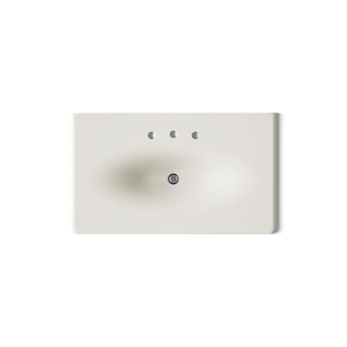 Iron/Impressions® 37" Enameled cast iron vanity top with integrated oval sink