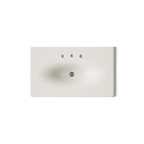Iron/Impressions® 37" Enameled cast iron vanity top with integrated oval sink