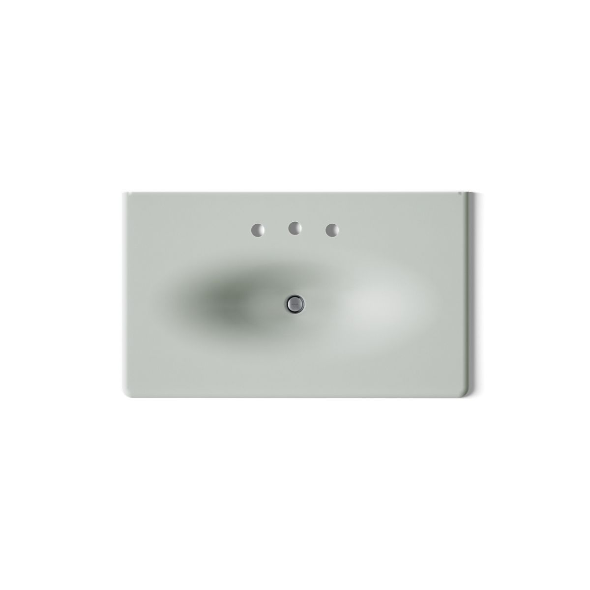 Iron/Impressions® 37" Enameled cast iron vanity top with integrated oval sink
