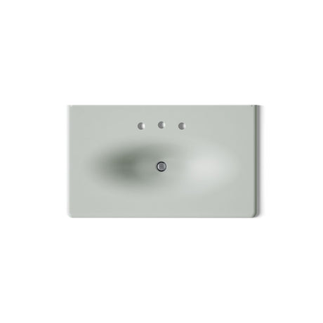 Iron/Impressions® 37" Enameled cast iron vanity top with integrated oval sink