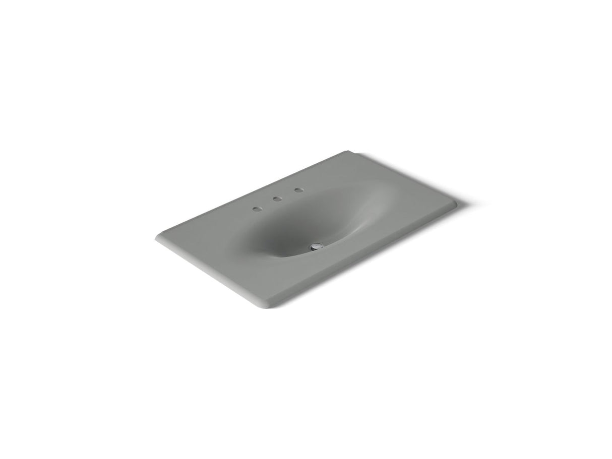 Iron/Impressions® 37" Enameled cast iron vanity top with integrated oval sink