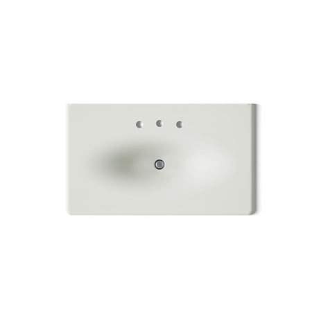 Iron/Impressions® 37" Enameled cast iron vanity top with integrated oval sink