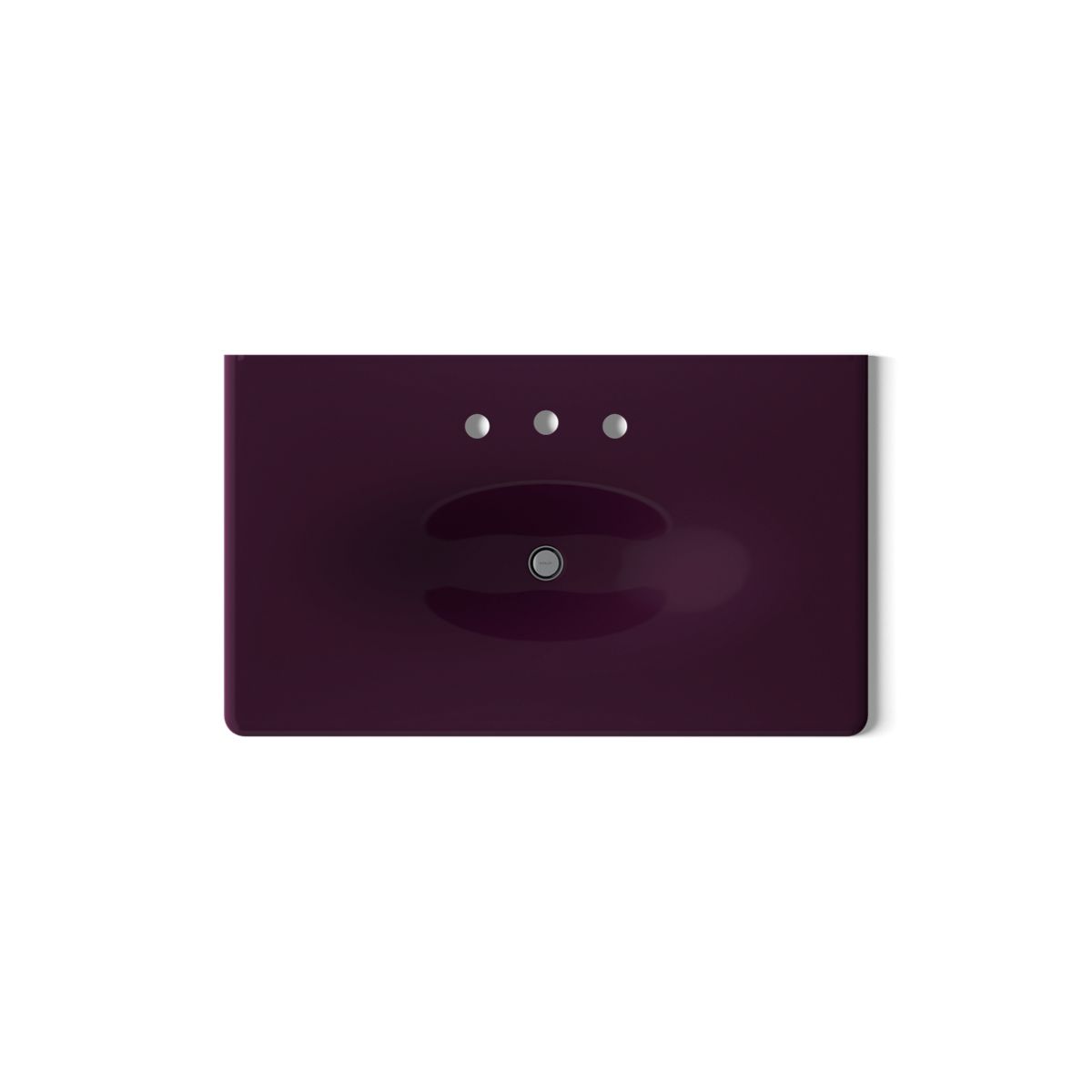 Iron/Impressions® 37" Enameled cast iron vanity top with integrated oval sink