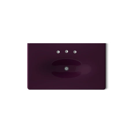 Iron/Impressions® 37" Enameled cast iron vanity top with integrated oval sink
