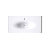 Iron/Impressions® 43" Enameled cast iron vanity top with integrated oval sink