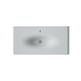 Iron/Impressions® 43" Enameled cast iron vanity top with integrated oval sink