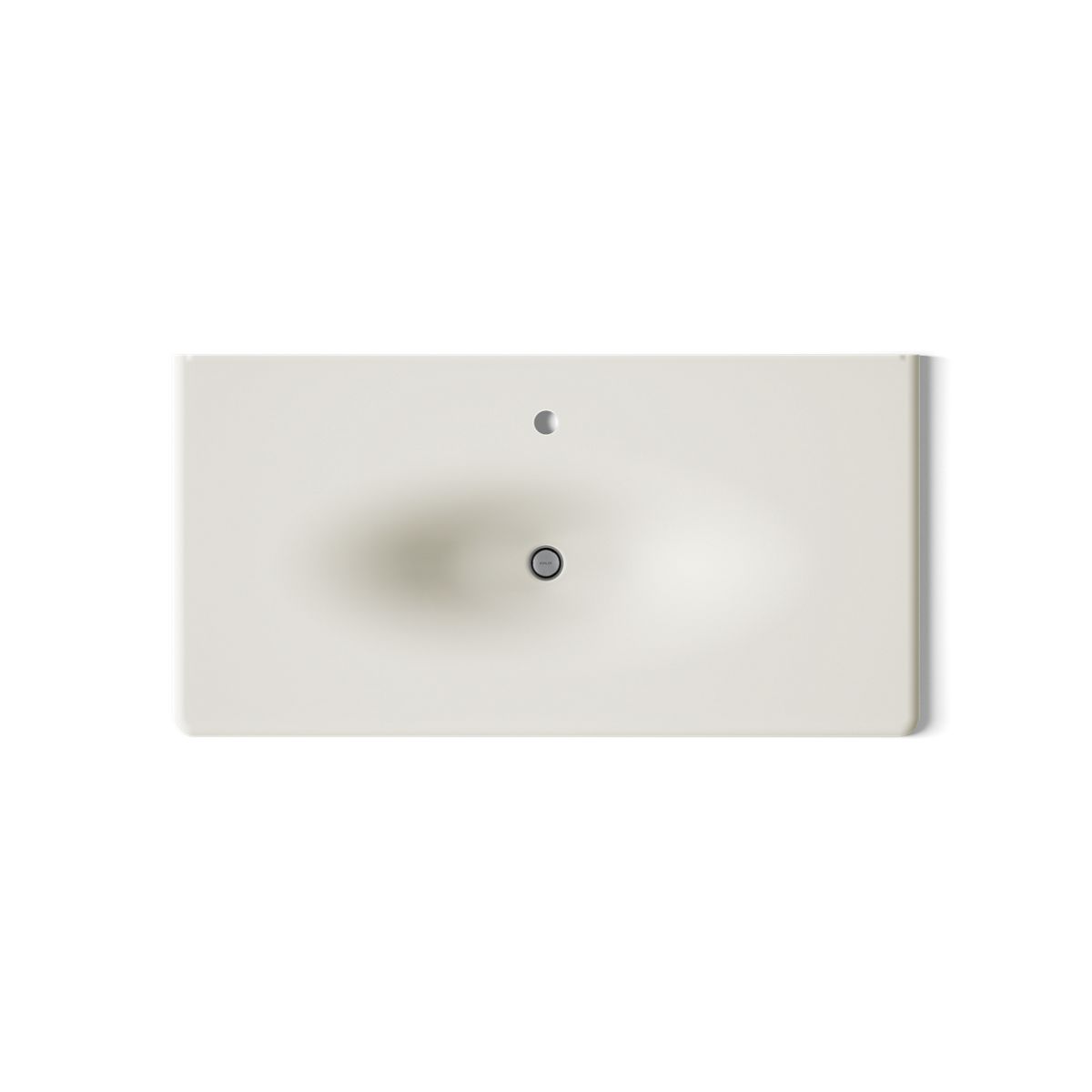 Iron/Impressions® 43" Enameled cast iron vanity top with integrated oval sink