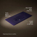 Iron/Impressions® 43" Enameled cast iron vanity top with integrated oval sink