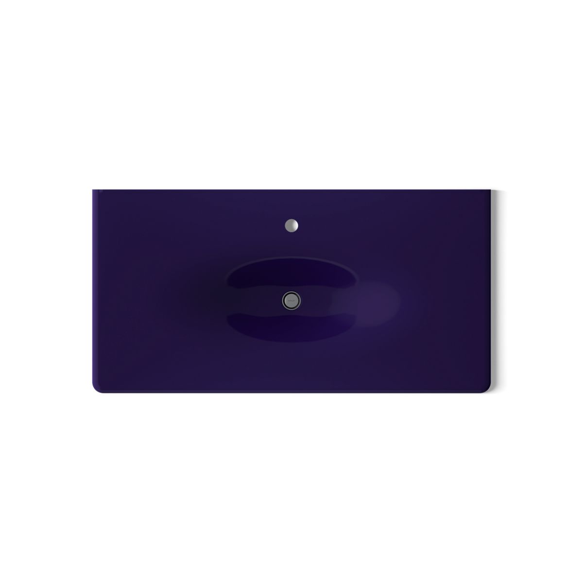 Iron/Impressions® 43" Enameled cast iron vanity top with integrated oval sink