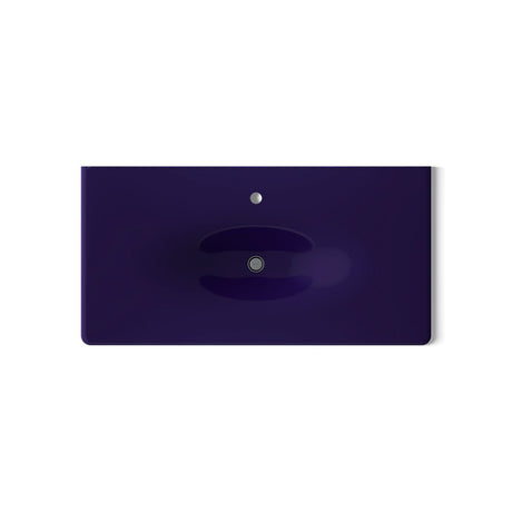 Iron/Impressions® 43" Enameled cast iron vanity top with integrated oval sink