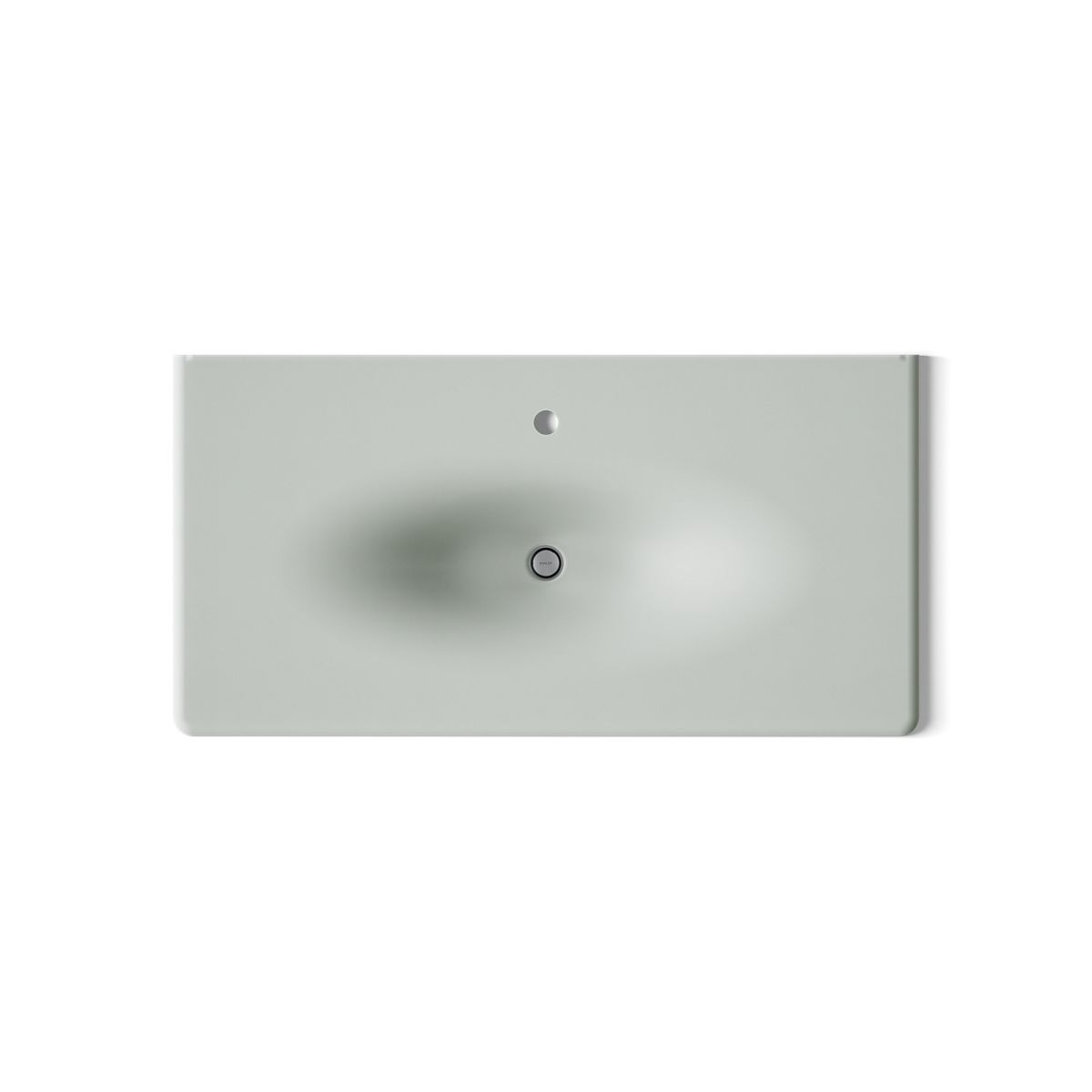Iron/Impressions® 43" Enameled cast iron vanity top with integrated oval sink