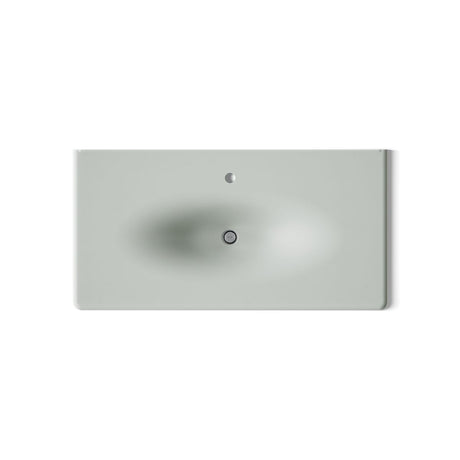 Iron/Impressions® 43" Enameled cast iron vanity top with integrated oval sink