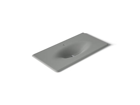 Iron/Impressions® 43" Enameled cast iron vanity top with integrated oval sink