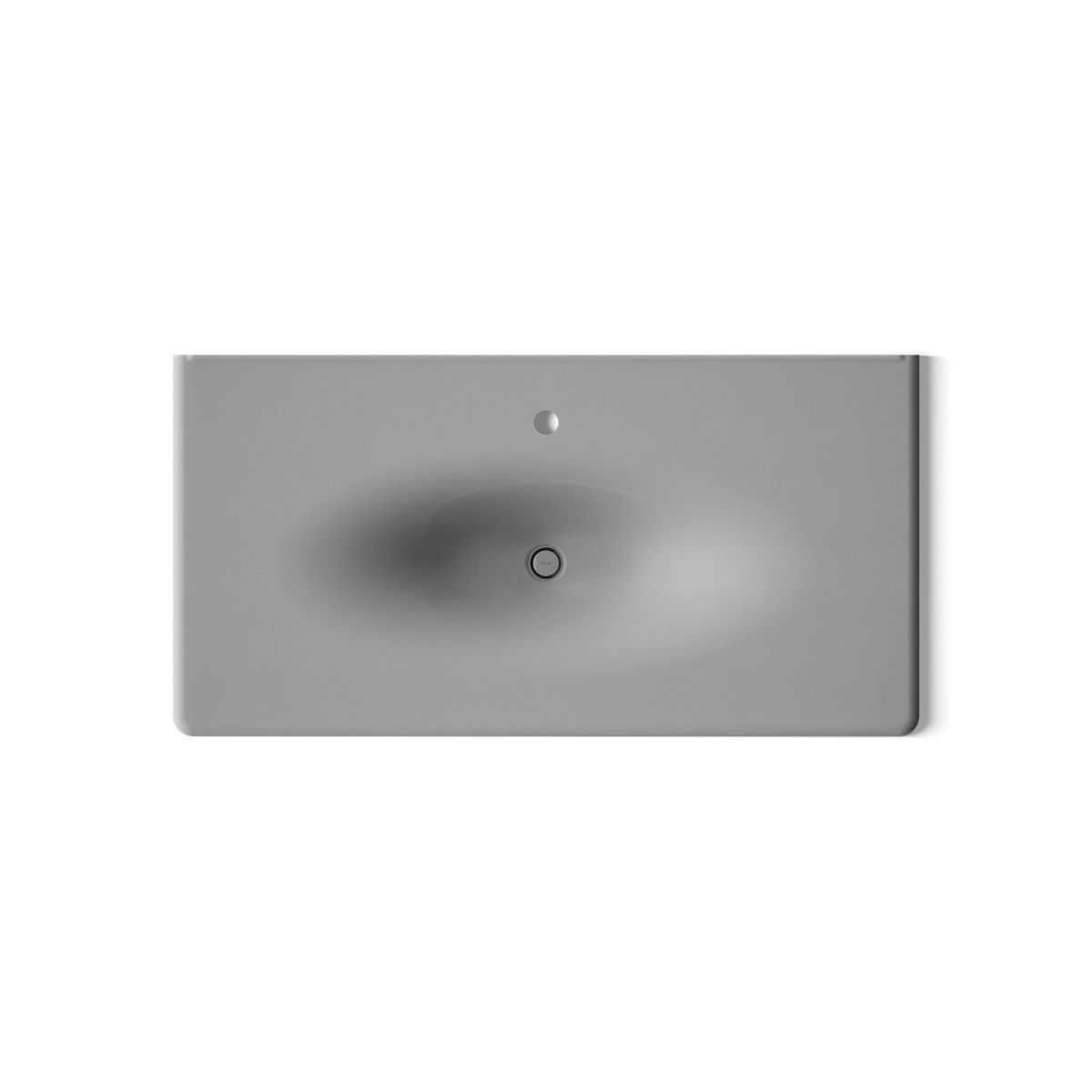 Iron/Impressions® 43" Enameled cast iron vanity top with integrated oval sink