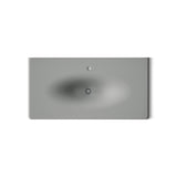 Iron/Impressions® 43" Enameled cast iron vanity top with integrated oval sink