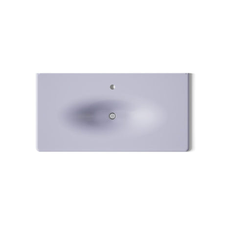 Iron/Impressions® 43" Enameled cast iron vanity top with integrated oval sink