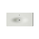 Iron/Impressions® 43" Enameled cast iron vanity top with integrated oval sink