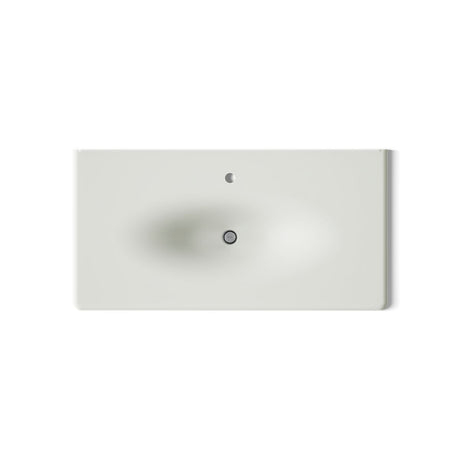 Iron/Impressions® 43" Enameled cast iron vanity top with integrated oval sink