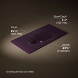 Iron/Impressions® 43" Enameled cast iron vanity top with integrated oval sink