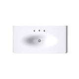 Iron/Impressions® 43" Enameled cast iron vanity top with integrated oval sink