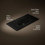 Iron/Impressions® 43" Enameled cast iron vanity top with integrated oval sink