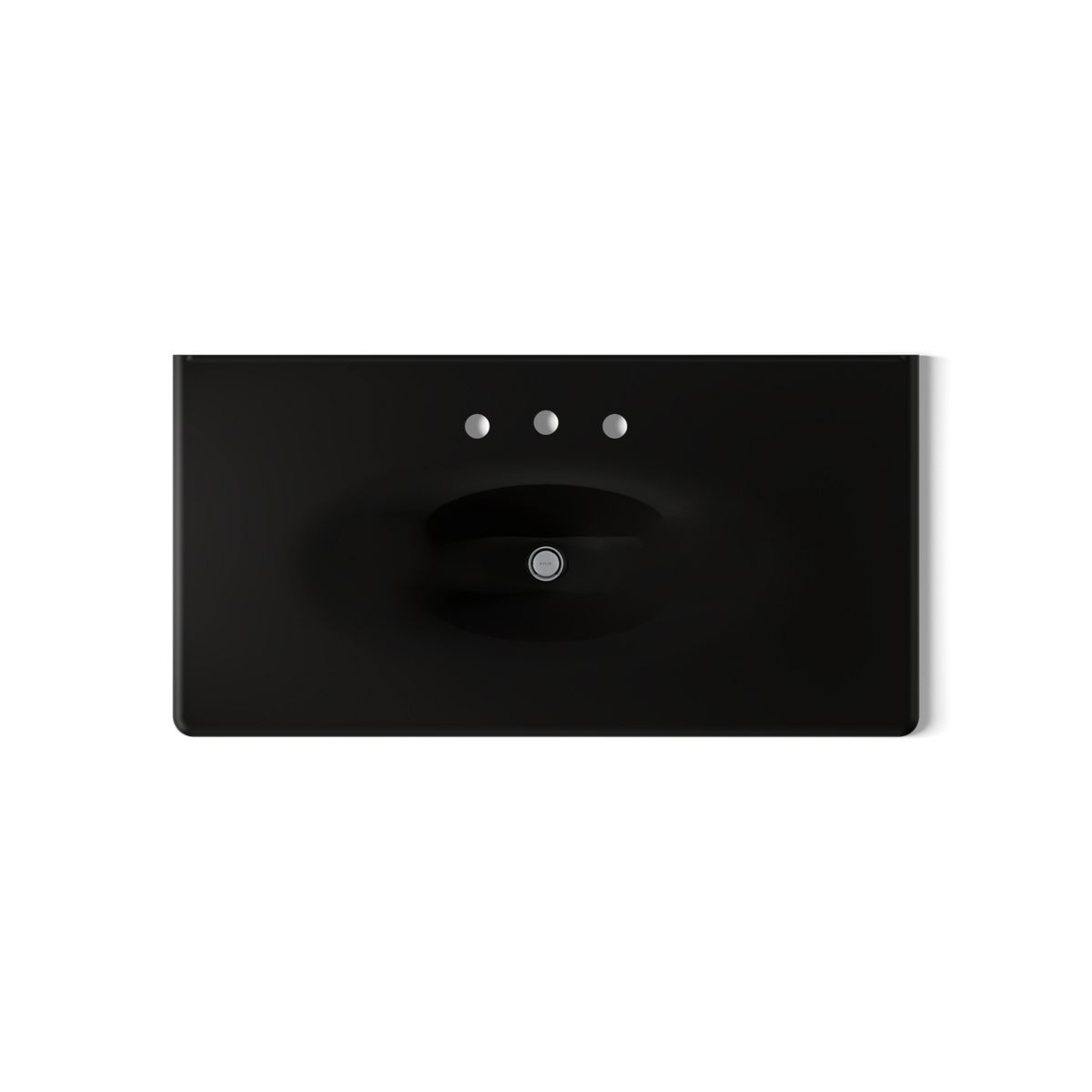 Iron/Impressions® 43" Enameled cast iron vanity top with integrated oval sink