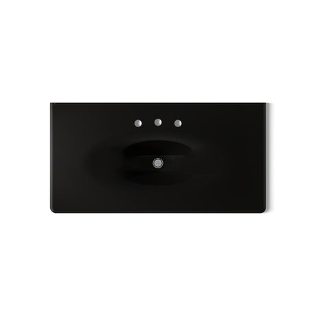 Iron/Impressions® 43" Enameled cast iron vanity top with integrated oval sink