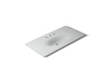 Iron/Impressions® 43" Enameled cast iron vanity top with integrated oval sink