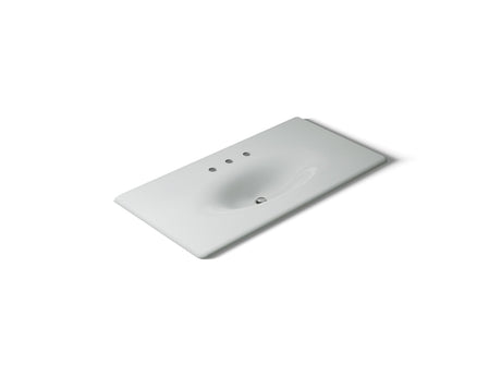 Iron/Impressions® 43" Enameled cast iron vanity top with integrated oval sink