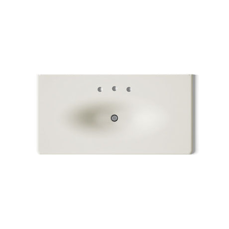 Iron/Impressions® 43" Enameled cast iron vanity top with integrated oval sink