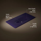 Iron/Impressions® 43" Enameled cast iron vanity top with integrated oval sink