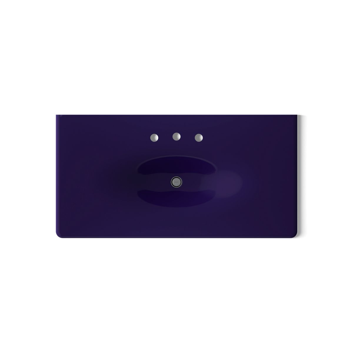 Iron/Impressions® 43" Enameled cast iron vanity top with integrated oval sink