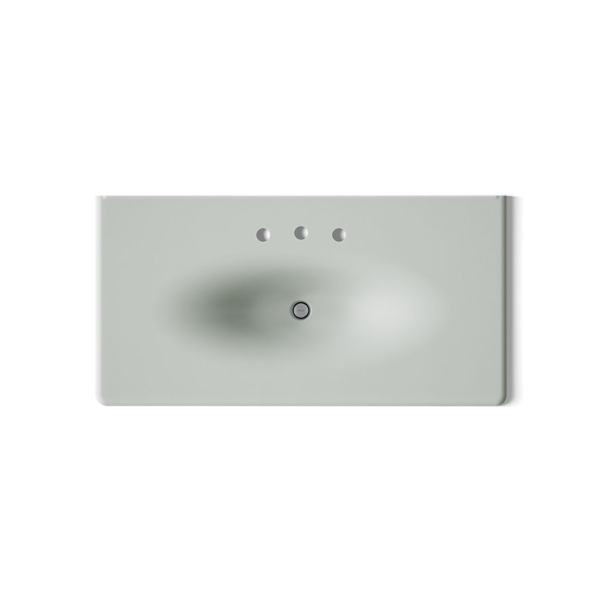 Iron/Impressions® 43" Enameled cast iron vanity top with integrated oval sink