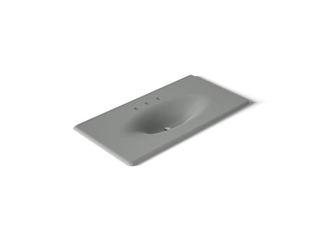 Iron/Impressions® 43" Enameled cast iron vanity top with integrated oval sink