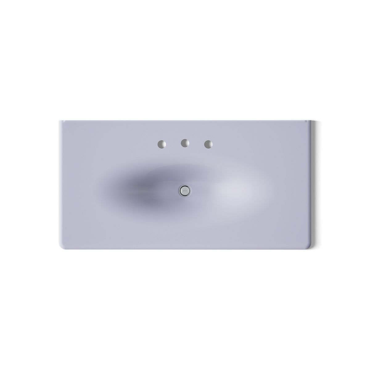 Iron/Impressions® 43" Enameled cast iron vanity top with integrated oval sink