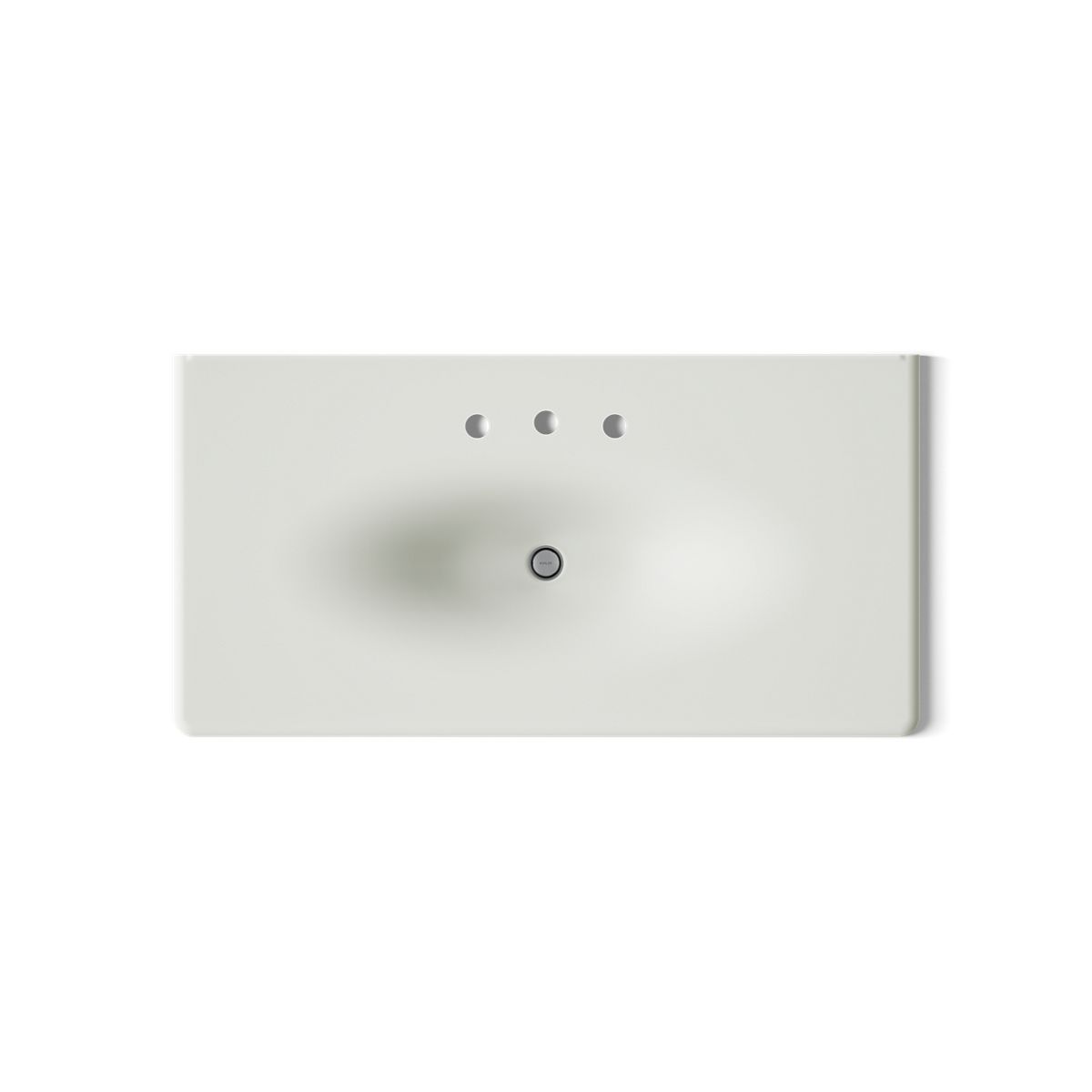 Iron/Impressions® 43" Enameled cast iron vanity top with integrated oval sink
