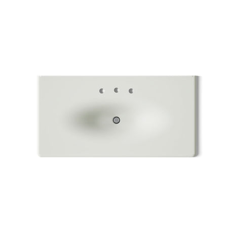 Iron/Impressions® 43" Enameled cast iron vanity top with integrated oval sink